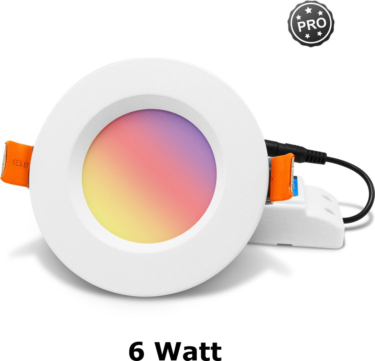 GLEDOPTO - LED Downlight - Multikleur RGB + Wit en Warm Wit - Zigbee PRO - 6 Watt - Inbouw 100~110mm - Geschikt voor Philips Hue