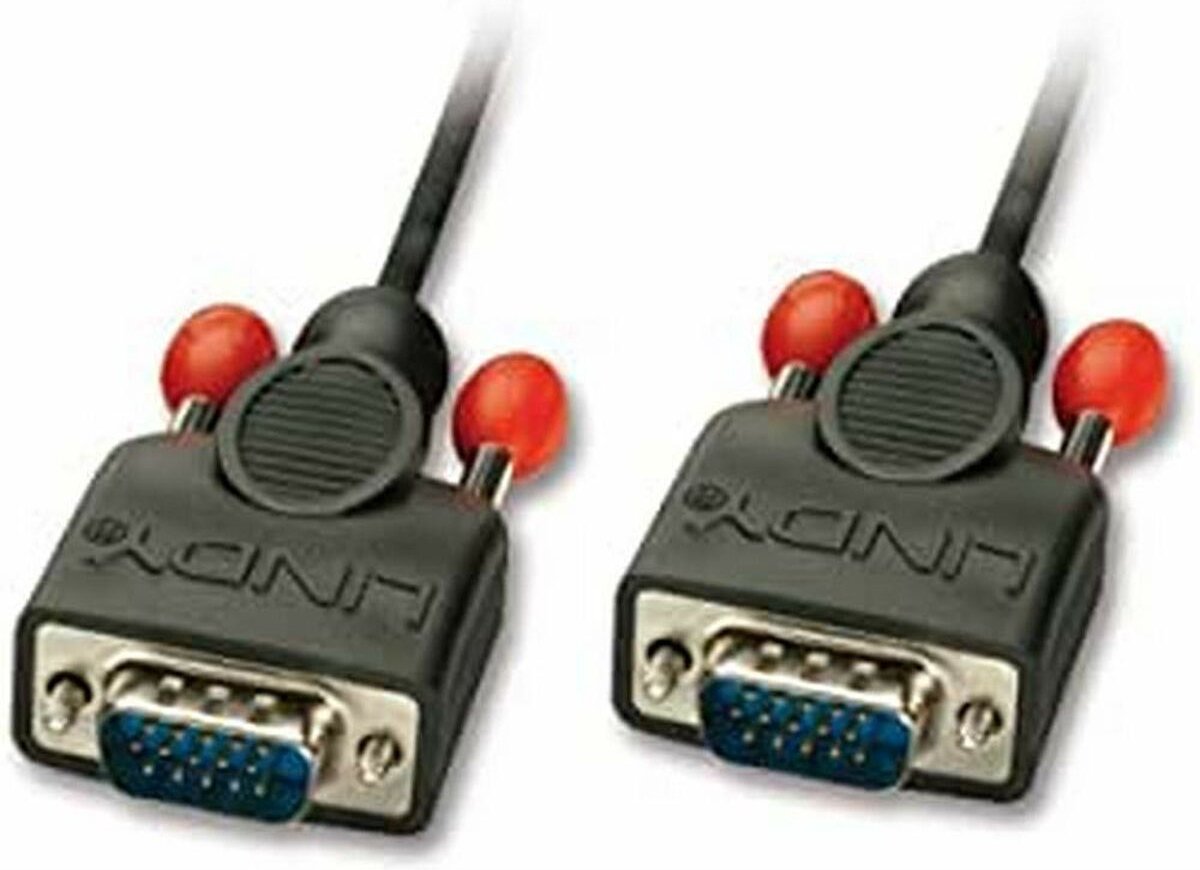 Image of LINDY 31443 VGA-kabel VGA Aansluitkabel VGA-stekker 15-polig, VGA-stekker 15-polig 5.00 m Zwart