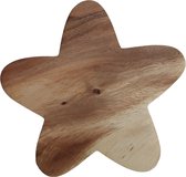 Floz Design houten onderzetter stervorm - houten ster - pannenonderzetter - onderzetter voor bloempot of theepot - fairtrade