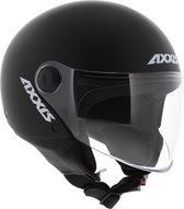 Axxis Square S helm mat zwart S - Jethelm met vizier - Geschikt als Scooter Brommer Motor Snorfiets helm