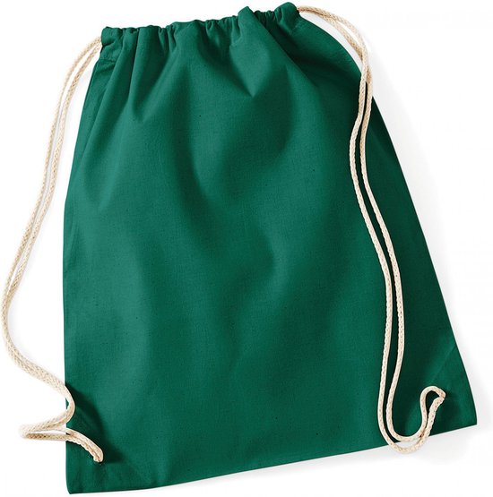 Sac de sport en Cotton Westford Mill WM110 - Vert bouteille - 37 x 46 cm