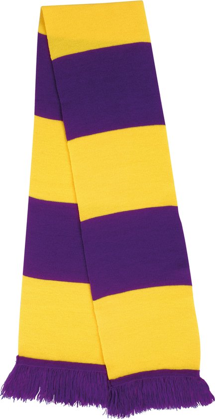 Sjaal / Stola / Nekwarmer Unisex One Size Result Purple / Yellow 100% Acryl