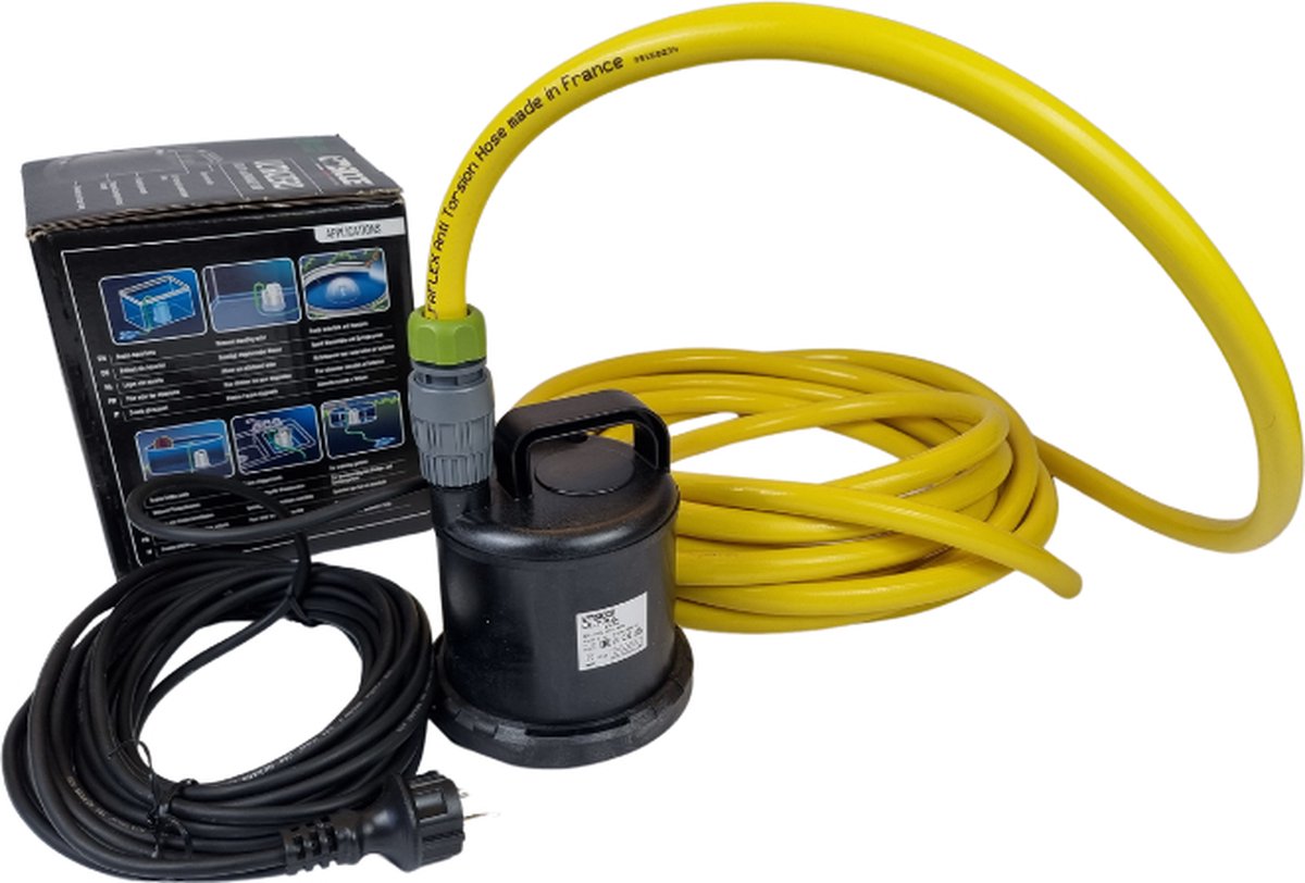 Sicce Ultra Zero vlakzuiger Sicce wateroverlast SET incl. 7 mtr slang koppelingen dompelpomp