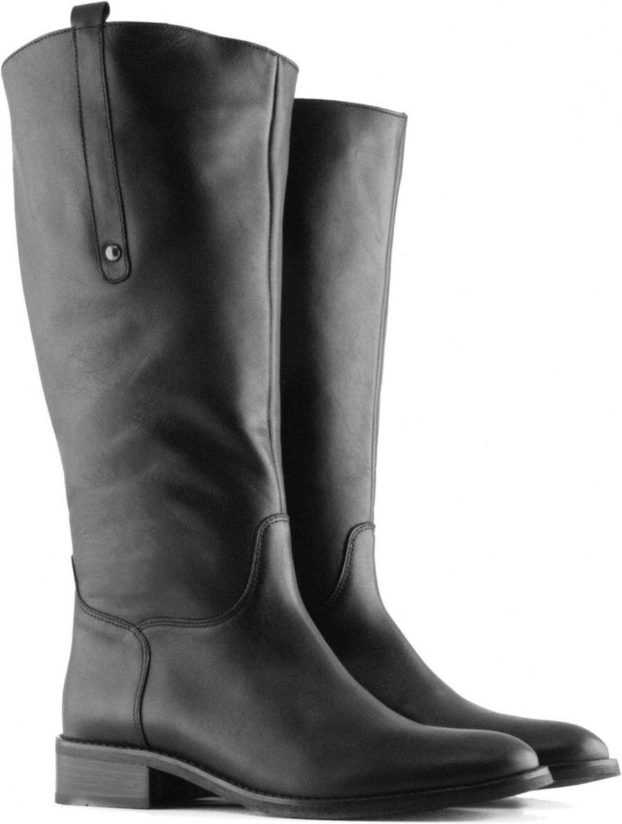 Jilsen Dames Laarzen Brede Schacht en Laarzen Brede Kuiten Mila in Zwart Kuitomtrek 44 cm, schoenmaat 40