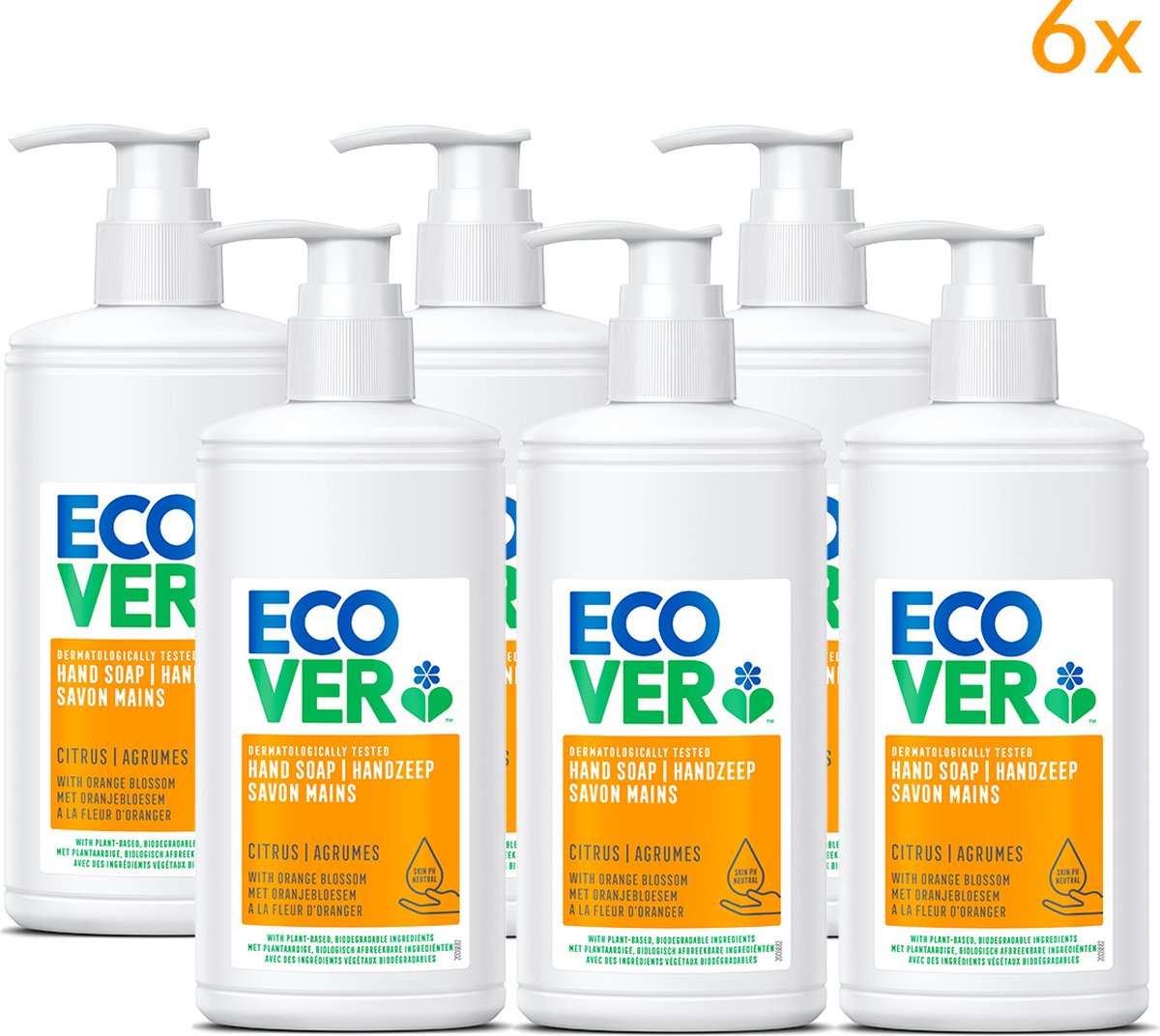 Ecover Ecologische Handzeep - Citrus & Oranjebloesem - 6 x 250ml - Voordeelverpakking