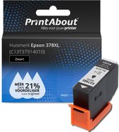 PrintAbout huismerk Inktcartridge 378XL (C13T37914010) Zwart Hoge capaciteit geschikt voor Epson