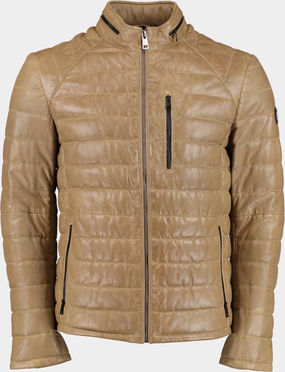 Donders Jas Leather Jacket 52290 623 Dried Herbs Olive Mannen Maat - 54
