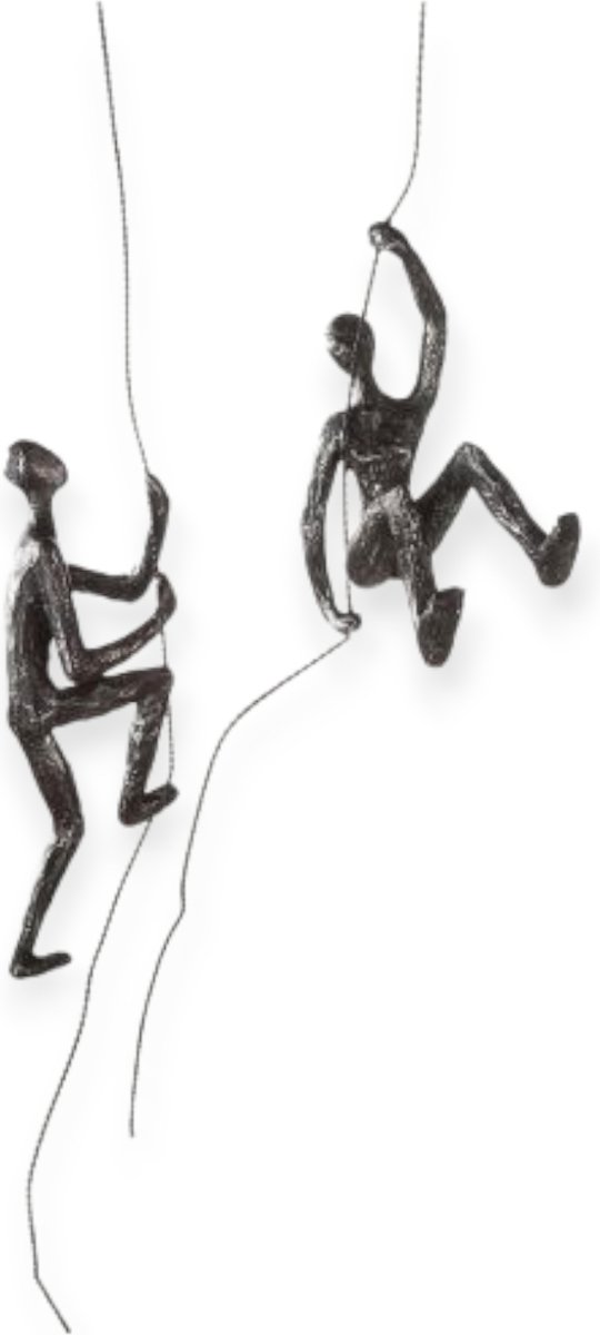 Gilde handwerk - Wand/Muur decoratie - Sculptuur - Klimmende figuren- polyresin-hoogte 54cm