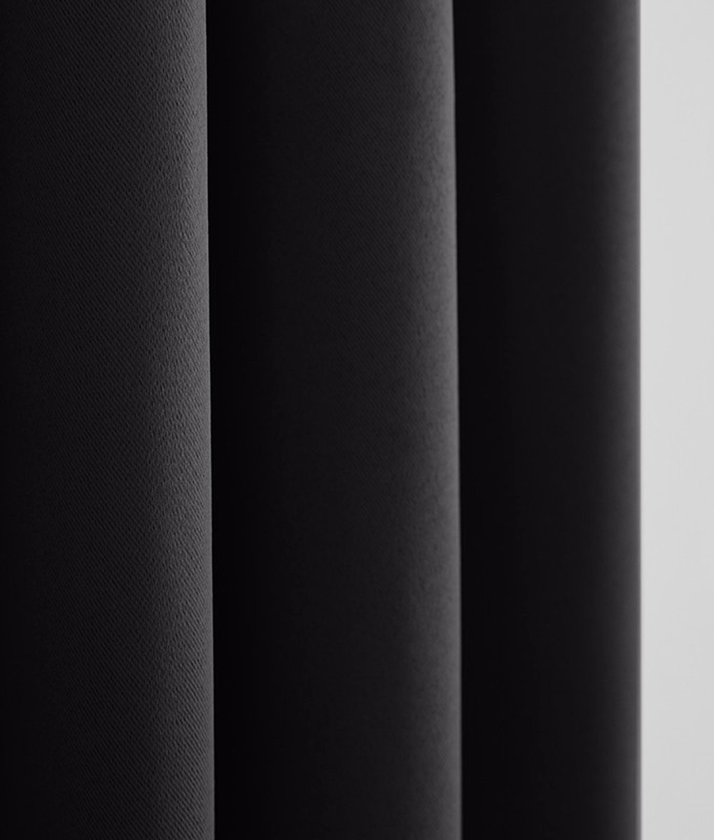 Univers Décor - Zwart thermisch verduisterend gordijn - 140 x 260 cm