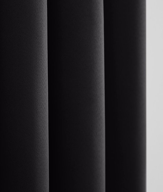 Univers Décor - Zwart thermisch verduisterend gordijn - 140 x 260 cm