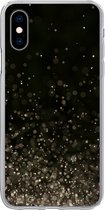 Geschikt voor iPhone X hoesje - Glitter - Abstract - Zwart - Siliconen Telefoonhoesje
