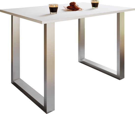 VCM Premium Houten Eettafel Keukentafel Eettafel Xona U Zilver Premium Houten Eettafel Keukentafel Eettafel Xona U Zilver