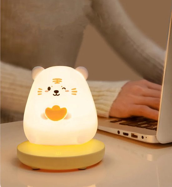 Mignon veilleuse chat USB silicone enfants veilleuse rechargeable chambre chevet lumière d'ambiance décoration de la maison salon