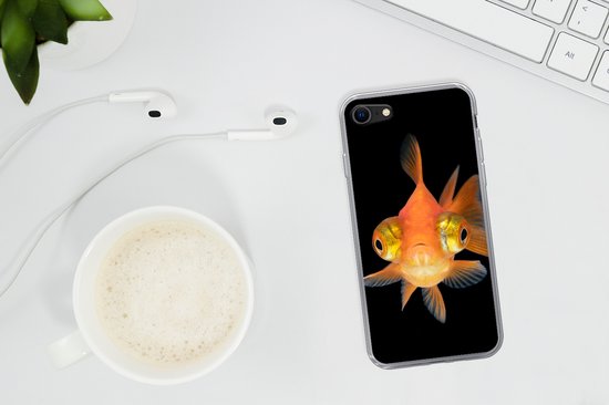 Coque iPhone SE 2020 - Poisson rouge - Animaux aquatiques - Yeux - Coque de téléphone en Siliconen