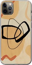 Geschikt voor iPhone 12 Pro Max hoesje - Kunst - Geometrische vormen - Abstract - Siliconen Telefoonhoesje