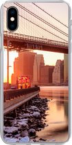 Geschikt voor iPhone Xs hoesje - New York - Brooklyn - Bridge - Siliconen Telefoonhoesje