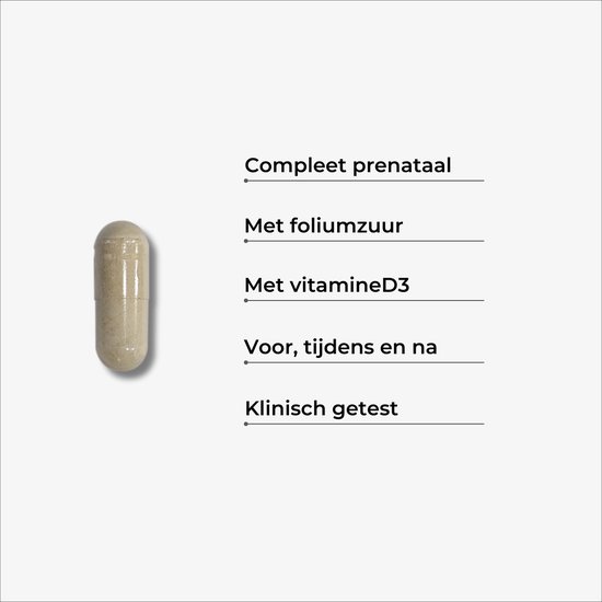 Multivitamine Zwanger | Foliumzuur | Vitamine D | Voor, tijdens en na de zwangerschap | Zwanger worden | Multivitamine zwangere vrouwen - Vaud