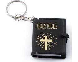 New Age Devi - " Holy Bible sleutelhanger - de perfecte herinnering aan uw geloof - kerkelijke geschenken - kruisje - Jezus - cadeau voor christenen - christelijke symbolen - een must-have voor elke gelovige"