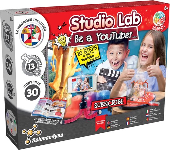 Science4you Be a YouTuber Kit - Experimenteerdoos - 13 experimenten voor kinderen vanaf 8 jaar