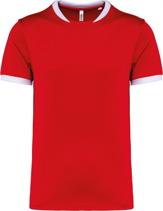 T-shirt Sport Unisexe L Proact Col rond Manche courte Sportif Rouge 100% Polyester