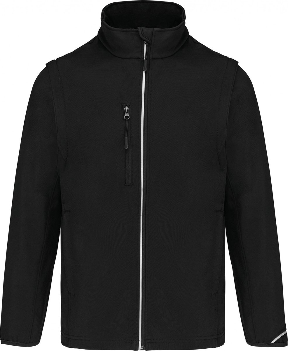 PROACT® Softshell met afritsbare mouwen PA323 Zwart