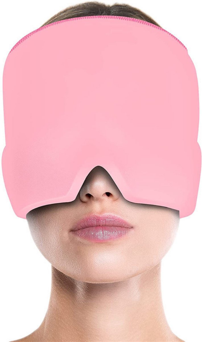 Goedkoopste Nivard Migraine Masker - Headache Relief Cap - Migraine Muts - Hoofdpijn - Gel - Roze