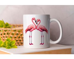 Mok Flamingo valentine - Gift - Cadeau - CouplesGoals - TogetherForever - HappilyEverAfter - LoveWins - SamenGelukkig - EeuwigeLiefde - LiefdeVoorAltijd - MijnSchat