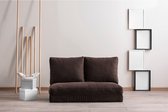 Asir - bankbed - slaapbank - Sofa - 2-zitplaatsen - Bruin - 120 x 68 x 62 cm