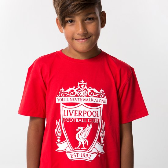 Liverpool logo t-shirt kids - Rood - Maat 128 - maat 128