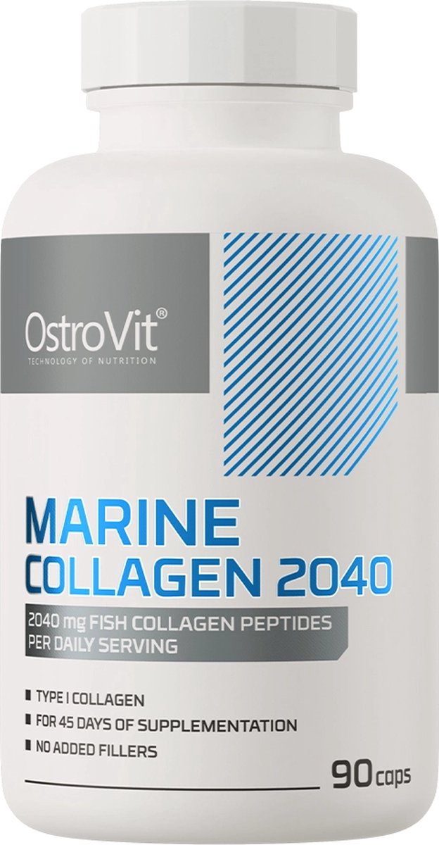 Goedkoopste Marine Collagen - Marine Collageen Supplementen - 2040 mg - 90 capsules - OstroVit