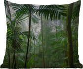 Buitenkussen Weerbestendig - Regenwoud - Tropisch - Jungle - Bomen - Planten - 50x50 cm