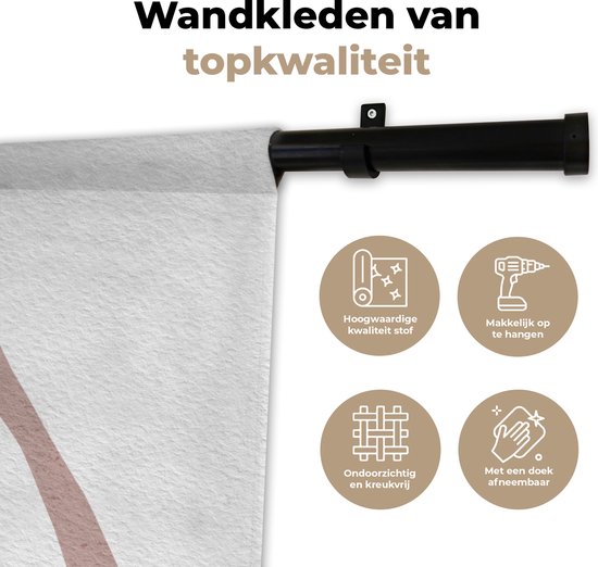 Tapisserie - Tapisserie - Ligne - Pastel - Design - 90x67,5 cm - Tapisserie