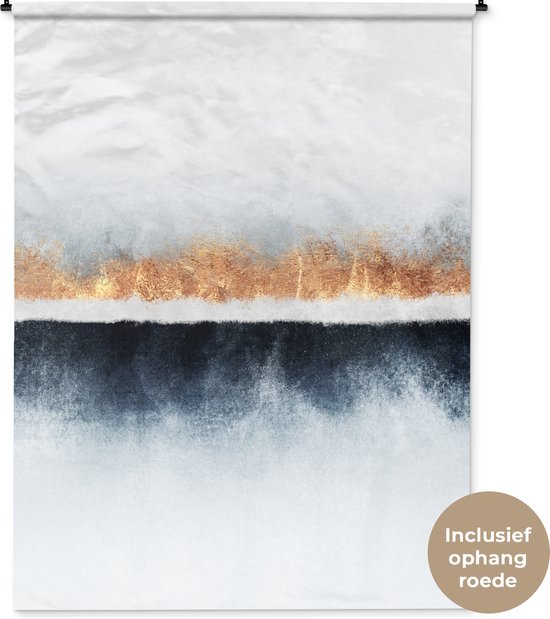 Tapisserie - Tissu Mural - Or - Abstrait - Design - 150x200 cm - Tapisserie