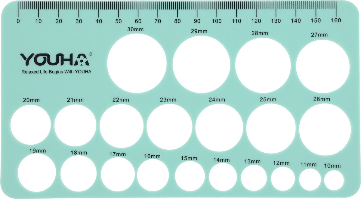 Youha tepelmeter - Tepelmaat opmeten - Welke tepelmaat heb je? - Siliconen materiaal - flexibel - met extra meetlint - kleur: turquoise