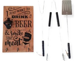 Houten barbecue BBQ tekstbord met een flessen / Bier Opener - BBQ gereedschap- Gril - Vaderdag - Liefste Papa - Verjaardag - Geschenk - Cadeau Houten barbecue BBQ tekstbord met een flessen / Bier Opener - BBQ gereedschap- Gril - Vaderdag - Liefste Papa - Verjaardag - Geschenk - Cadeau