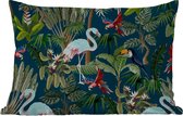 Buitenkussens - Tuin - Jungledieren - Patroon - Kinderen - Flamingo - Papegaai - Kids - 50x30 cm