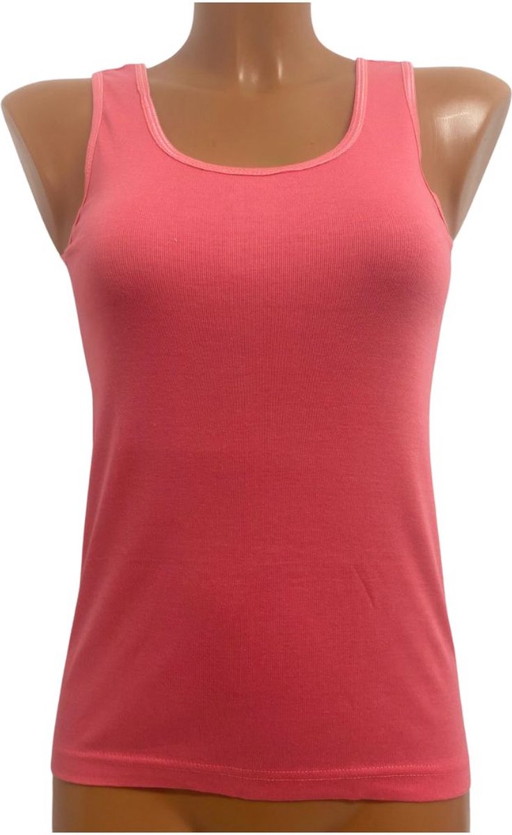 2 Pack Top kwaliteit dames hemd - 100% katoen - Roze - Maat L