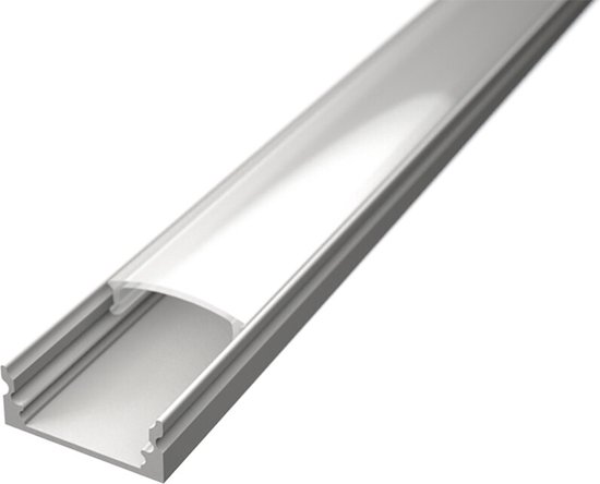 LED Strip Profiel - Velvalux Profi - Wit Aluminium - 1 Meter - 17.4x7mm - Opbouw