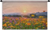 Tapisserie - Tissu mural - Fleurs - Coucher de soleil - Berg - 120x80 cm - Tapisserie