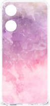 Smartphone hoesje Geschikt voor OPPO A58 | A78 5G Stevige Telefoonhoesje met transparante rand Pink Purple Paint