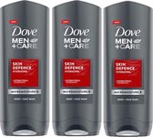 Dove Douchegel Men+Care - Skin Defence - Voordeelverpakking 3 x 250 ml