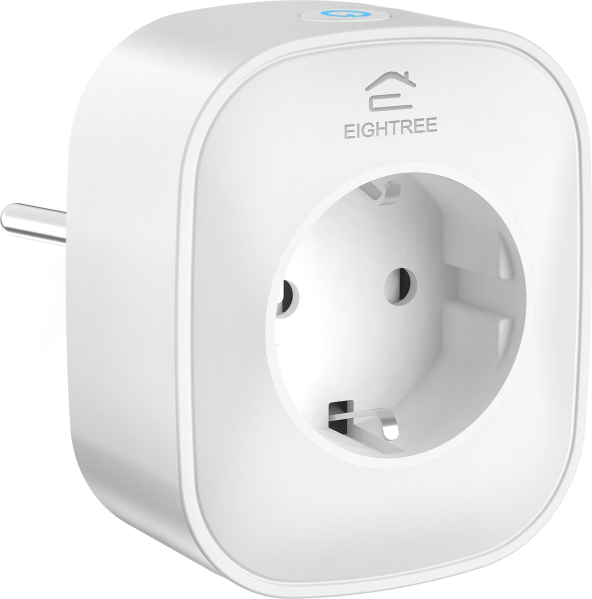 EIGHTREE - ET22-1 - Smart Plug - Wifi - 1-delige set - Slimme Stekker - App Bediening - Verbruiksmeter - Energiemeter -Spraakbediening met Alexa & Google Home