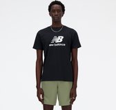New Balance Stacked Logo T-Shirt Heren T-shirt - Zwart - Maat M