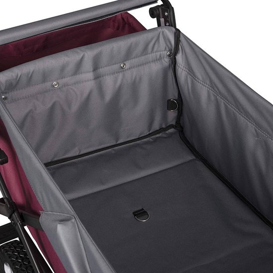 BukkitBow - Opvouwbare Bolderkar Met Dak - Inklapbare Handkar met Stalen Frame - Massief Rubberen Wielen - Tot 80 kg Belasting - Rood van BukkitBow — afbeelding 5