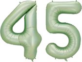 Cijfer Ballonnen Ballon Cijfer 45 Verjaardag Versiering Feest Helium Ballonnen Cijferballon Folieballon Groen Xl Formaat
