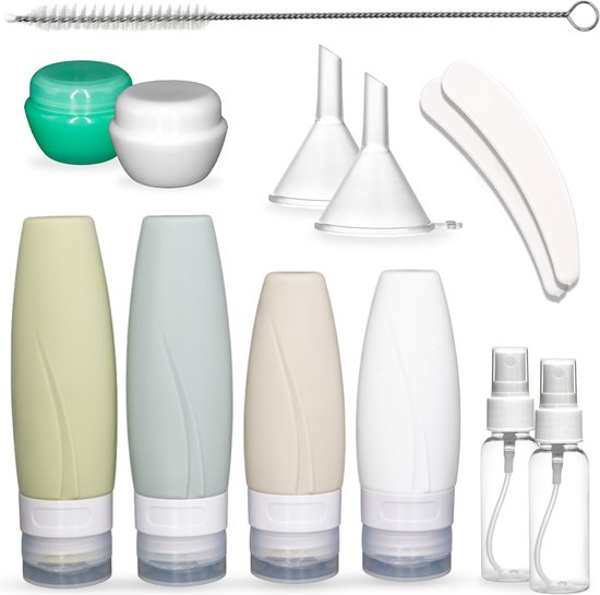 Jyopreis® - Reisflesjes - Reisflacons - Navulbaar - Reisaccessoires - Set van 6