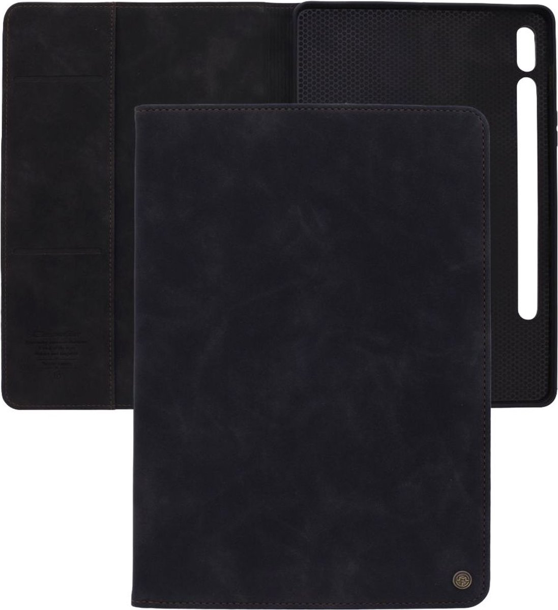 Bookcase hoesje - Tabletcase met pasjeshouder - Zwart - Geschikt voor: Samsung Galaxy Tab S7 & Galaxy Tab S8