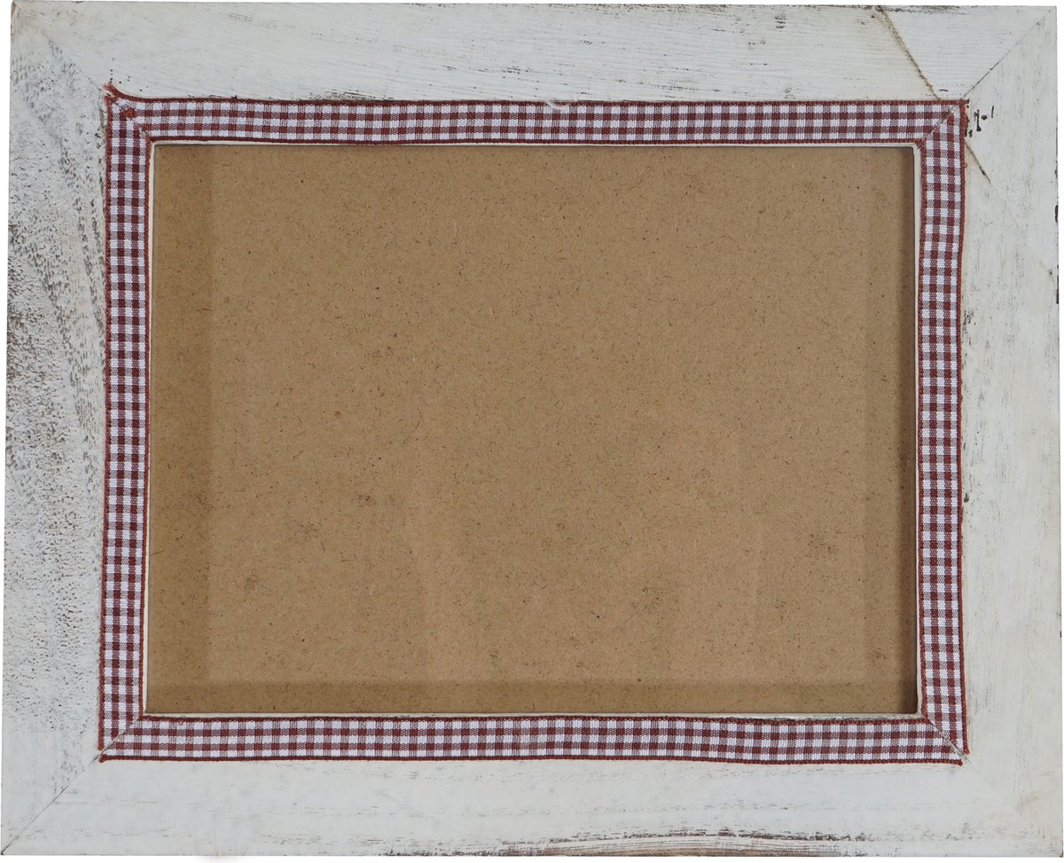 Cosmo Casa Fotolijst - Wandfotolijst - Shabby Look - Landhuisstijl - Wit - 19x24cm