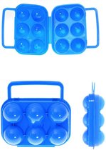 Boîte à oeufs en plastique pour 6 oeufs plateau de stockage d'oeufs Blauw Portable
