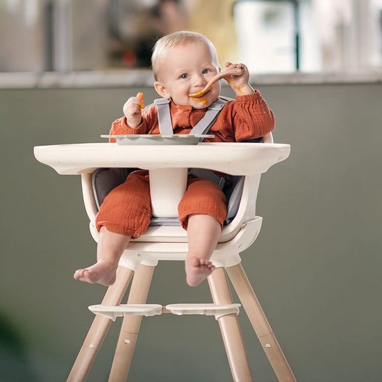 8-in-1 kinderstoel, verstelbare kinderstoel, kinderstoel die meegroeit met het kind, kinderstoel met tafel, vanaf ca. 6 maanden tot 5 jaar, 0-22 kg, Beyond Graphite (grijs) van Hauck — afbeelding 5
